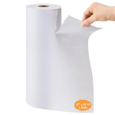 Imagem de Geosar 300 folhas/2 rolos, estabilizador de bordado, peso médio de 51 g para suporte de costura manual de máquina (38 x 25 m, 1 rolo)