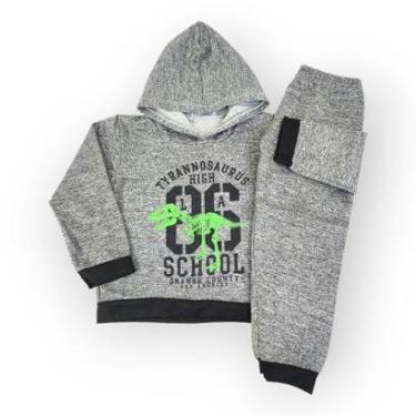 Imagem de CONJUNTO INFANTIL MENINO MOLETOM INVERNO COM TOUCA PELUCIADO-Masculino