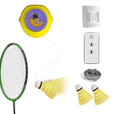 Imagem de Ferramenta de treinamento de badminton, treinador de badminton de rebote automático, Ferramenta de recuperação elástica para treinamento, Kit de treinamento de badminton ajustável, equipamento de exer