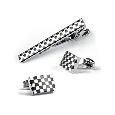 Imagem de Abotoaduras masculinas de negócios, prendedor de gravata, camisa, manga, unhas, roupas, decoração, prendedor de gravata