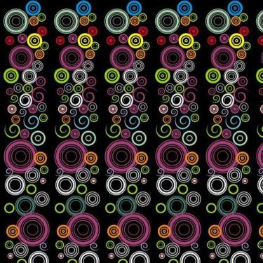 Imagem de Papel Parede Circulos Colorido Com Preto Adesivo Sala Quarto - LRP