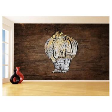 Imagem de Papel De Parede 3D Animais Pop Art Rinoceronte 3,5M Pxa525 - Você Deco