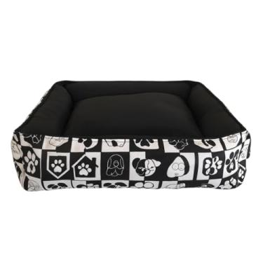 Imagem de Cama para Pets de Porte Pequeno, Caminha Portátil com Zíper, Ideal para Cachorro e Gato(Patas Verde)