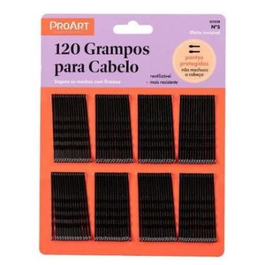 Imagem de Grampos Para Cabelo ProArt N5 Preto 120 Grampos-Unissex
