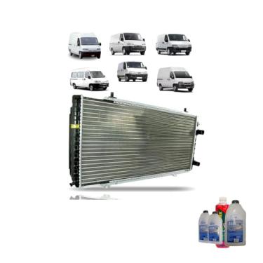 Imagem de Kit Radiador Ducato/Boxer/Jumper 2.5 + Aditivo Radiador Radiex R1952 Rosa + Água Desmineralizada