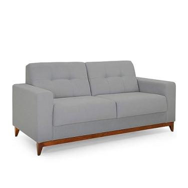 Imagem de Sofá 2 Lugares Herval Safira, Linho Cinza Claro