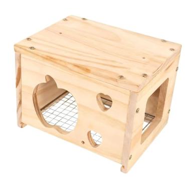 Imagem de Generic Casinha de madeira para pássaros, ideal para gaiolas, de inverno para periquitos e cacatuas de pequeno e médio porte.