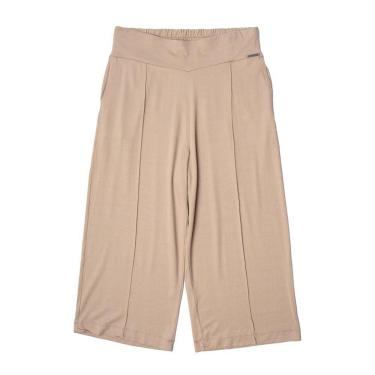 Imagem de Calça Pantacourt Feminina Bruna e Bia Plus Size Vicenza Bege-Feminino