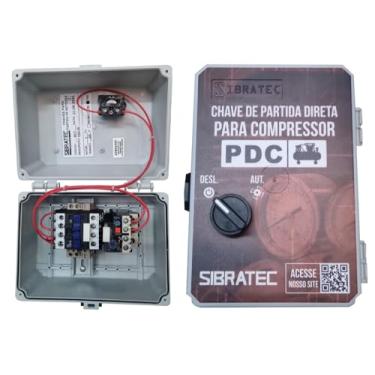 Imagem de Sibratec Chave de Partida Direta para Compressor PDC, 3CV, Trifásico 220V, com Contator e Relé Térmico