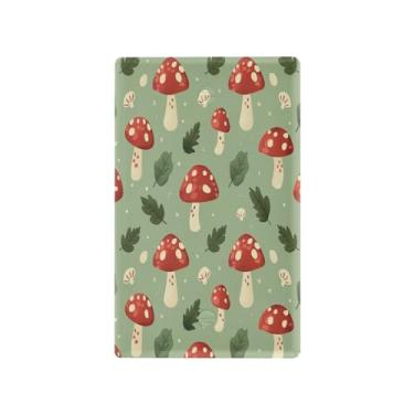 Imagem de Wassud Placa de cobertura para interruptor de luz, capas de tomadas duplas, placa de parede, cogumelos e folhas, decoração de casa, sala de estar, quarto, decoração