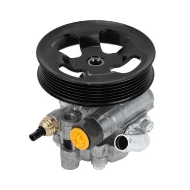 Imagem de VekAuto Bomba de direção hidráulica compatível com Toyota Corolla 1.8L L4 2003-2008 para Toyota Matrix 1.8L L4 03-08, liga de alumínio consistente tom prateado nº 4431002120/4431020830 com polia