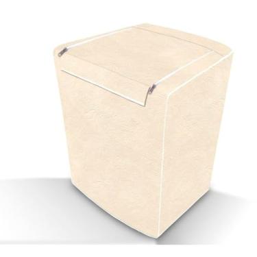 Imagem de Capa para Máquina de Lavar com Tampa em PVC, Tamanho M, Cor Bege, 100% PVC, 62x80x62cm, Proteção contra Poeira e Sol