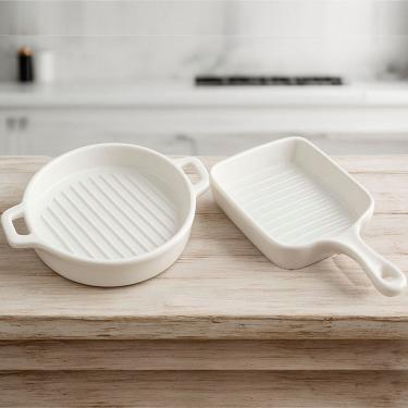 Imagem de Travessas Assadeiras Petisqueiras Cerâmica Servir Jogo 2pçs