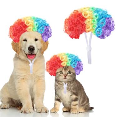 Imagem de Peruca fofa engraçada para cosplay para cães e gatos, Halloween, alpendre, ganso, peruca, gato, explosão, roupas, acessórios para animais de estimação, para festa de Halloween e Natal (peruca de