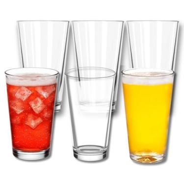 Imagem de PR1M3 Copos para beber – Conjunto de copos de vidro Margarita de 170 a 473 ml – Seguro para lava-louças – Copos de cerveja altos transparentes para coquetéis, copos de cerveja, copos de água, copo de