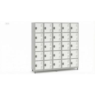 Imagem de Armário de Aço 25 Portas Pequenas Locker Academia COR:BRANCO - W3, BRA