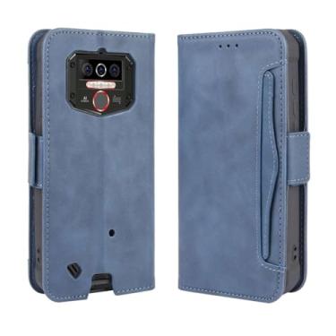 Imagem de Capa para Oukitel WP5,Retro magnético Flip Case,Design de carteira de couro PU com slots de cartão removíveis -Blue