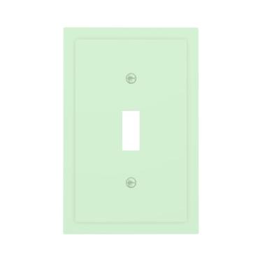 Imagem de Verde 1 Gang Interruptor de Luz Cpver Capas de Tomada Decorativa Única Placa de Parede Elétrica Placa Frontal