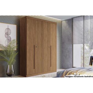Imagem de Guarda Roupa Solteiro 4 Portas E 2 Gavetas Buriti Jatoba - Santos Andirá