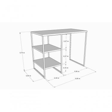 Imagem de Aparador Industrial P/ Cervejeira C/2 Prateleiras 95x75x50cm