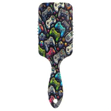 Imagem de Blueangle Escova de cabelo para vários gamepads – escova de desembaraçar elimina nós e quebras, escova de cabelo de viagem para crianças, adultos e todos os tipos de cabelo (487)