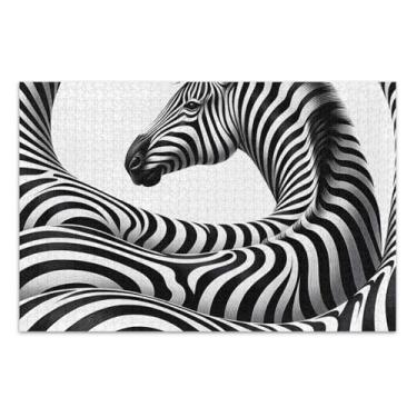 Imagem de Black White Abstract Adult Jigsaw Puzzles, Puzzles for Adults 500, Interlock Ideally, Home Decor for Men Women