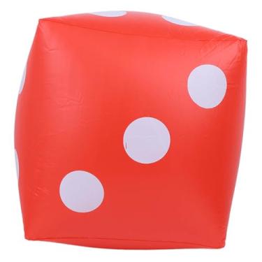 Imagem de Cryfokt Dados Infláveis, Brinquedo Portátil de PVC, Jogo de água Inflável, Adereço Educacional para Atividades de Festa, Vermelho/azul/verde, Adequado para Maiores de 1 Ano de Idade (Vermelho)