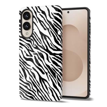 Imagem de Svanove Capa de telefone com estampa de zebra para Samsung Galaxy S25 Edge feminina, linda capa de zebra para mulheres e meninas, design de estampa de animal retrô moderno de luxo, capa de plástico