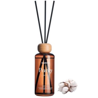 Imagem de M&SENSE Difusor de palheta de linho: fórmula atualizada conjunto de aromas não tóxicos de 186 ml com bastões, presentes de óleo essencial natural de longa duração para casa, quarto, decoração de