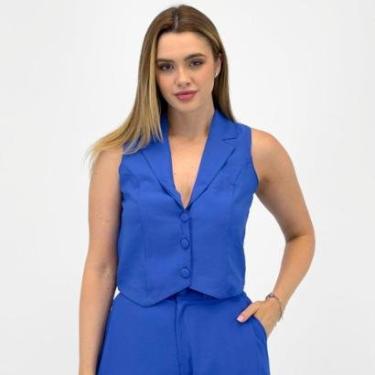 Imagem de Colete Formitz Alfaiataria Curto sem Capuz em Tecido Feminino-Feminino