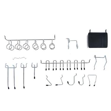 Imagem de Hyuduo 140Pcs Pegboard Ganchos Variedade Parede Pendurado Ferramenta Ganchos Pegboard Ferramenta Utilitário para Garagem Oficina Organização Com Fechaduras para 1/8in e 1/4in