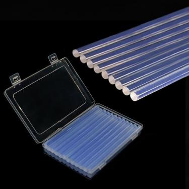 Imagem de Bastões de cola quente preta: 24 unidades 11 mm de diâmetro 190 mm de comprimento mini bastão de tamanho completo para pistola de cola quente (transparente)
