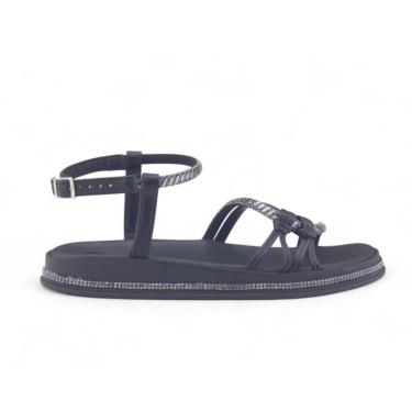 Imagem de Sandália Papete Feminina Moleca 5509.203 Brilho Strass