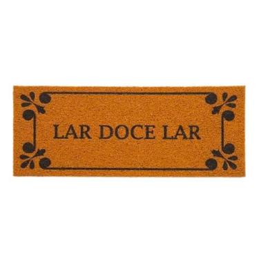 Imagem de Tapete Entrada Porta Casa Apartamento Capacho 40x60 40x75 Home Bem Vindo Diversos Bege Preto Cinza(Lar Doce Lar 2 30x70)