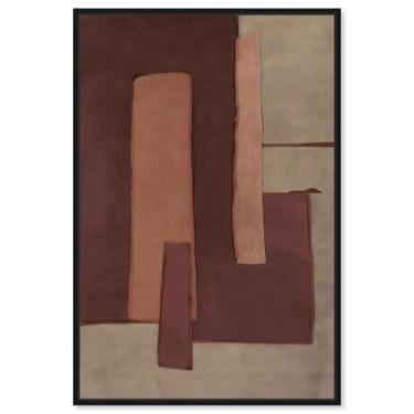 Imagem de Decoração de parede Boho com impressão em tela Raw Edge II da Art Remedy, moldura preta, 50 x 76 cm