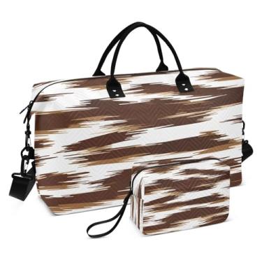 Imagem de CEBUGI Bolsa feminina acolchoada com estampa abstrata, grande, bolsa de viagem de fim de semana, bolsas hospitalares para trabalho de parto e parto