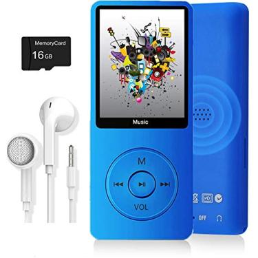 Imagem de Dyzeryk Mp3 Player, Music Player Com Cartão Micro Sd De 16 Gb, Alto-Falante Integrado/Reprodução De Fotos/Vídeos/Rádio Fm/Gravador De Voz/Leitor De E-Books, Suporta Até 128 Gb
