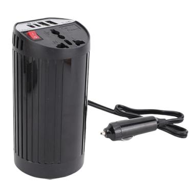 Imagem de FTVOGUE Inversor de Carro 200W 12V DC a 220V AC Com PD 24W QC 24W Carregamento Rápido 4 Portas USB e Tomada de Charuto para Laptops, Tablets, Smartphones, Viagens Rodoviárias, Compacto