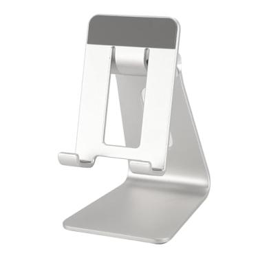 Imagem de Fockety Suporte ajustável para celular, base antiderrapante de metal, suporte de mesa para celular, suporte de mesa para leitura ao vivo, tablet, acessórios de mesa