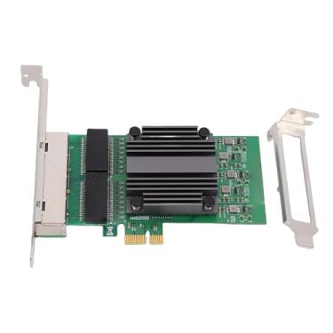 Imagem de Jectse Placa de Rede PCIe X1 de 4 Portas, Adaptador Gigabit Ethernet Com Chip 82571, 4 Portas RJ45 para PCs e Servidores Industriais