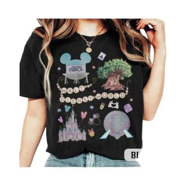 Imagem de Camiseta Disney World Animal Kingdom Epcot Fantasyland Coquette Walt D