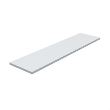 Imagem de Prateleira Branca 80x15 Com Suporte Invisível Mdf Branco Cozinha Quarto Banheiro Sala