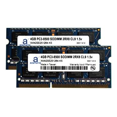 Imagem de Adamanta Atualização de memória Apple de 8 GB (2 x 4 GB) para iMac 21,5 polegadas e 27 polegadas modelo 10,1 com processador Core 2 Duo DDR3 1066Mhz PC3-8500 SODIMM 2Rx8 CL7 1.5v RAM