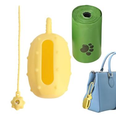 Imagem de Dispensador de Sacos para Fezes de Cão | Porta-Bolsas De Silicone Cacto Para Cachorros,Suporte para de Sacos de Cocó com Luz LED - Para Parque Praia Viagem Campismo Caminhada Quintal Trilho Exterior