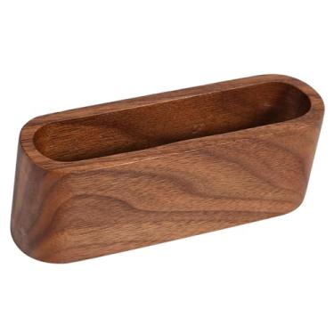 Imagem de Generic Porta-cartões de Visita de Madeira Elegante Feito à Mão Faia Organizador para Exibição de Armazenamento de Mesa de Escritório (preto noz marrom)