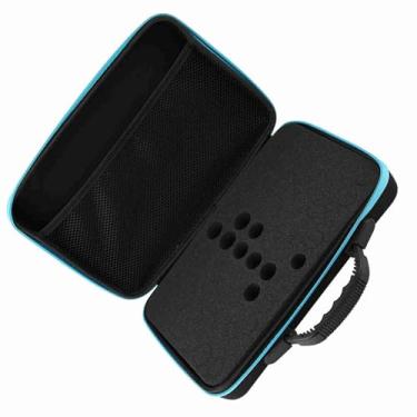 Imagem de Generic Estojo de Transporte Rígido de óleo Essencial, 60 Frascos 5ml/15ml, Organizador Resistente à Prova de Choque para Viagens ou Uso Doméstico, Preto/azul/roxo/laranja (Azul)