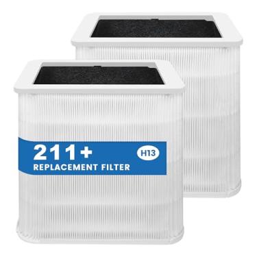 Imagem de Filtro de substituição 211+ compatível com a série purificador de ar 211+, sistema de filtragem de 2 estágios do filtro HEPA verdadeiro H13 e filtro de carvão ativado, pacote com 2