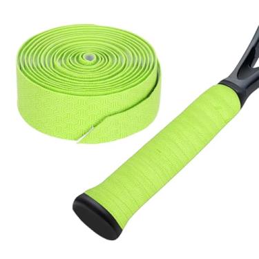 Imagem de YELARXI Fita de aderência para raquete de tênis, antiderrapante com overgrip elástico de 2 m e 2 peças e verde super absorvente sensação seca substituição Badminton Grips para (bola de bique/vara de