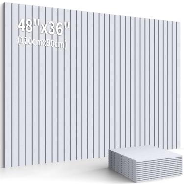 Imagem de Tábuas de cortiça para paredes 122 x 91 cm, placa de feltro alternativa, pacote com 12 quadros de avisos de azulejos de feltro para parede, quadro grande de cortiça para escritório, quadro de pinos