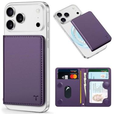 Imagem de Carteira TUCCH Magnetic PU Leather com 6 cartões com bloqueio RFID